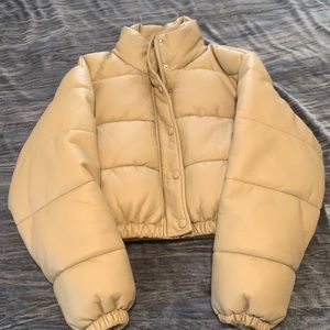 ZARA Leather Puffer